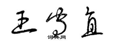 曾慶福王守直草書個性簽名怎么寫