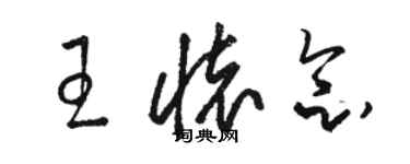 駱恆光王懷念草書個性簽名怎么寫