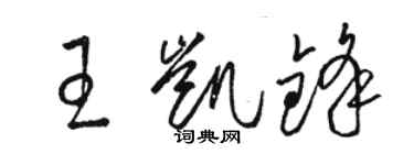 駱恆光王凱鋒草書個性簽名怎么寫