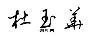 梁錦英杜玉華草書個性簽名怎么寫