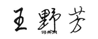 駱恆光王野芳行書個性簽名怎么寫