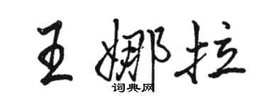 駱恆光王娜拉行書個性簽名怎么寫