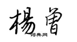 王正良楊曾行書個性簽名怎么寫