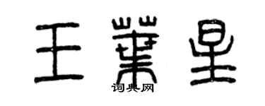 曾慶福王葉星篆書個性簽名怎么寫