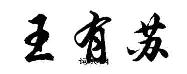 胡問遂王有蘇行書個性簽名怎么寫