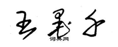 朱錫榮王墨千草書個性簽名怎么寫