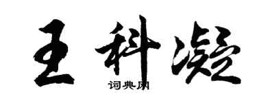 胡問遂王科凝行書個性簽名怎么寫