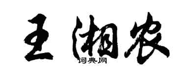 胡問遂王湘農行書個性簽名怎么寫