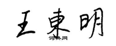 王正良王東明行書個性簽名怎么寫