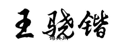 胡問遂王驍鍇行書個性簽名怎么寫