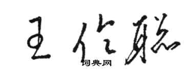 駱恆光王伶聰草書個性簽名怎么寫