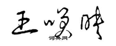 曾慶福王笑映草書個性簽名怎么寫