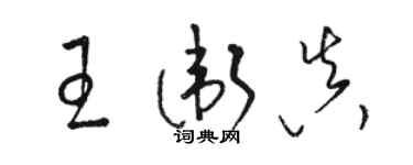 駱恆光王衛真草書個性簽名怎么寫