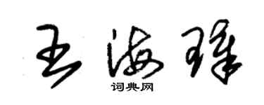 朱錫榮王海璋草書個性簽名怎么寫