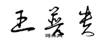 曾慶福王普貴草書個性簽名怎么寫