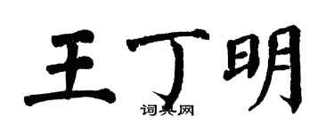 翁闓運王丁明楷書個性簽名怎么寫