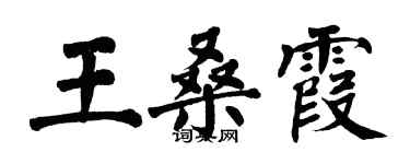 翁闓運王桑霞楷書個性簽名怎么寫