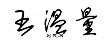 朱錫榮王溫量草書個性簽名怎么寫