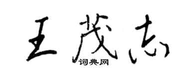 王正良王茂志行書個性簽名怎么寫