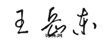 駱恆光王岳東草書個性簽名怎么寫