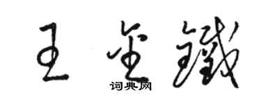 駱恆光王金鐵草書個性簽名怎么寫