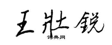 王正良王壯銳行書個性簽名怎么寫