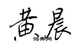 王正良黃晨行書個性簽名怎么寫