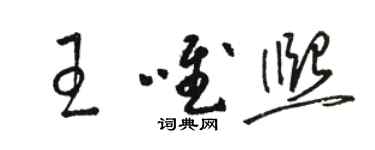 駱恆光王唯熙草書個性簽名怎么寫