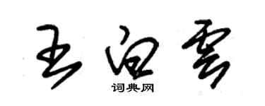 朱錫榮王白雲草書個性簽名怎么寫