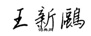 王正良王新鷗行書個性簽名怎么寫