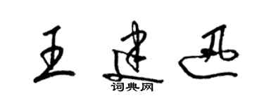 梁錦英王建迅草書個性簽名怎么寫