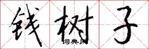 錢樹子怎么寫好看