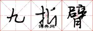 段相林九折臂行書怎么寫