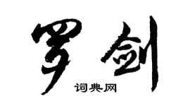 胡問遂羅劍行書個性簽名怎么寫