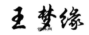 胡問遂王夢緣行書個性簽名怎么寫