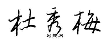 王正良杜秀梅行書個性簽名怎么寫