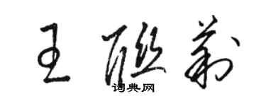 駱恆光王聯莉草書個性簽名怎么寫