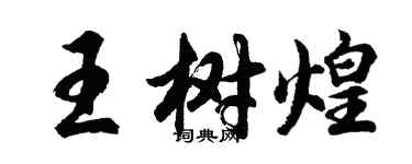 胡問遂王樹煌行書個性簽名怎么寫
