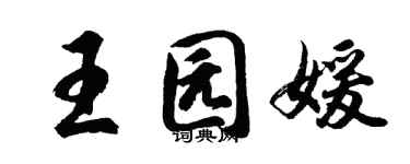 胡問遂王園媛行書個性簽名怎么寫