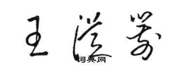 駱恆光王從箭草書個性簽名怎么寫