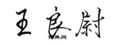 駱恆光王良尉行書個性簽名怎么寫