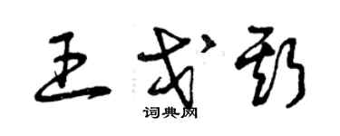 曾慶福王戈斯草書個性簽名怎么寫