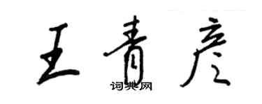 王正良王青彥行書個性簽名怎么寫