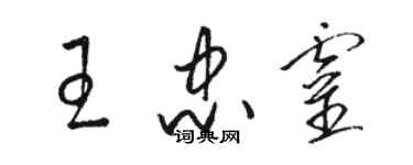 駱恆光王忠靈草書個性簽名怎么寫