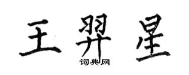 何伯昌王羿星楷書個性簽名怎么寫