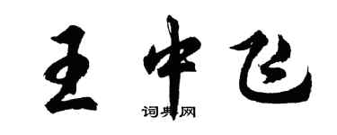 胡問遂王中飛行書個性簽名怎么寫