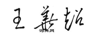 駱恆光王華超草書個性簽名怎么寫