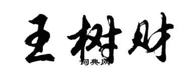 胡問遂王樹財行書個性簽名怎么寫