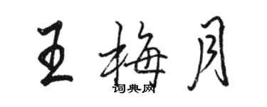 駱恆光王梅月行書個性簽名怎么寫