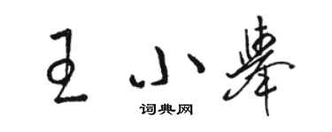 駱恆光王小舉草書個性簽名怎么寫